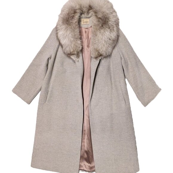 It's A Lawson Jackets & Blazers - It's a Lawson Original Vintage Wool Coat With Fur Collar Preowned